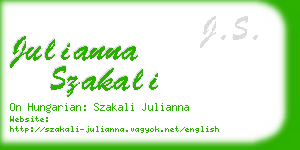 julianna szakali business card